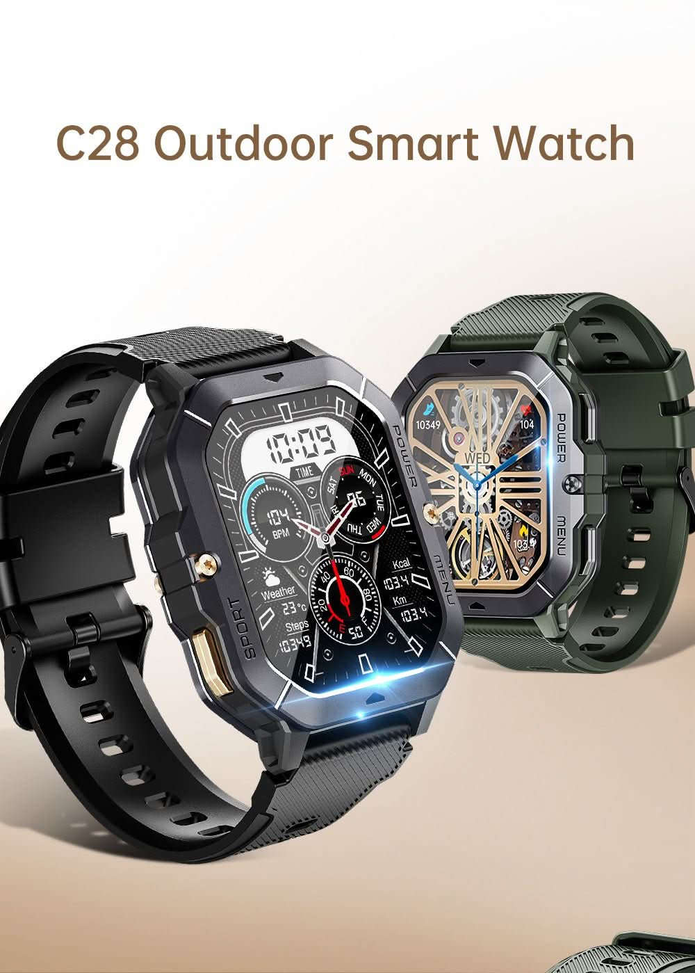 NBX C28 Outdoor Smart Watch - Shenzhen NBX Technology Co.,Ltd--NBX C28 Sport Smart Watch Rugged Smartwatches-best smart watch