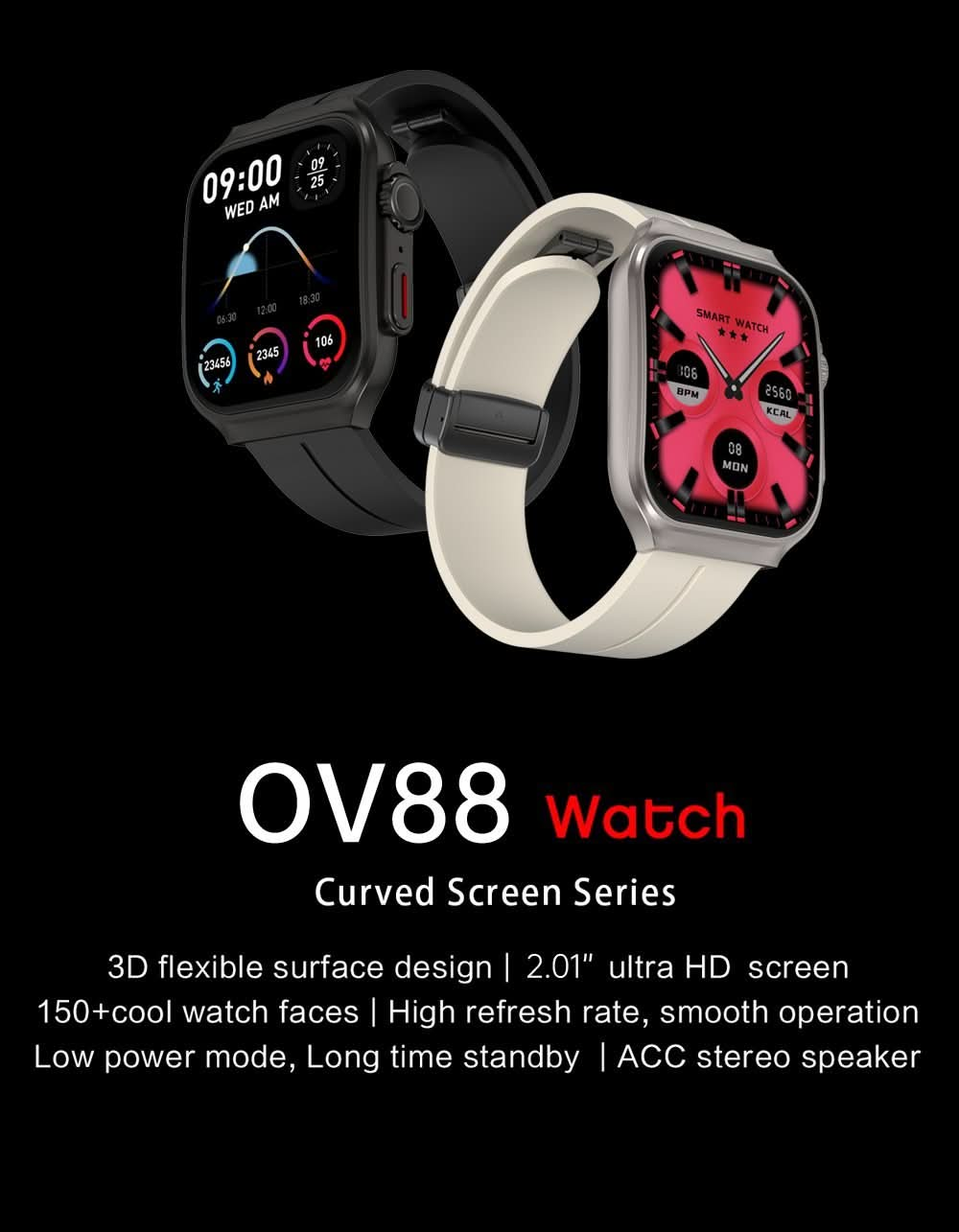 NBX OV88 Curved Screen Smart Watch for Man--nbxstore--AMOLED-Android-apple smart watch-Smart Watch-best smart watch 2024