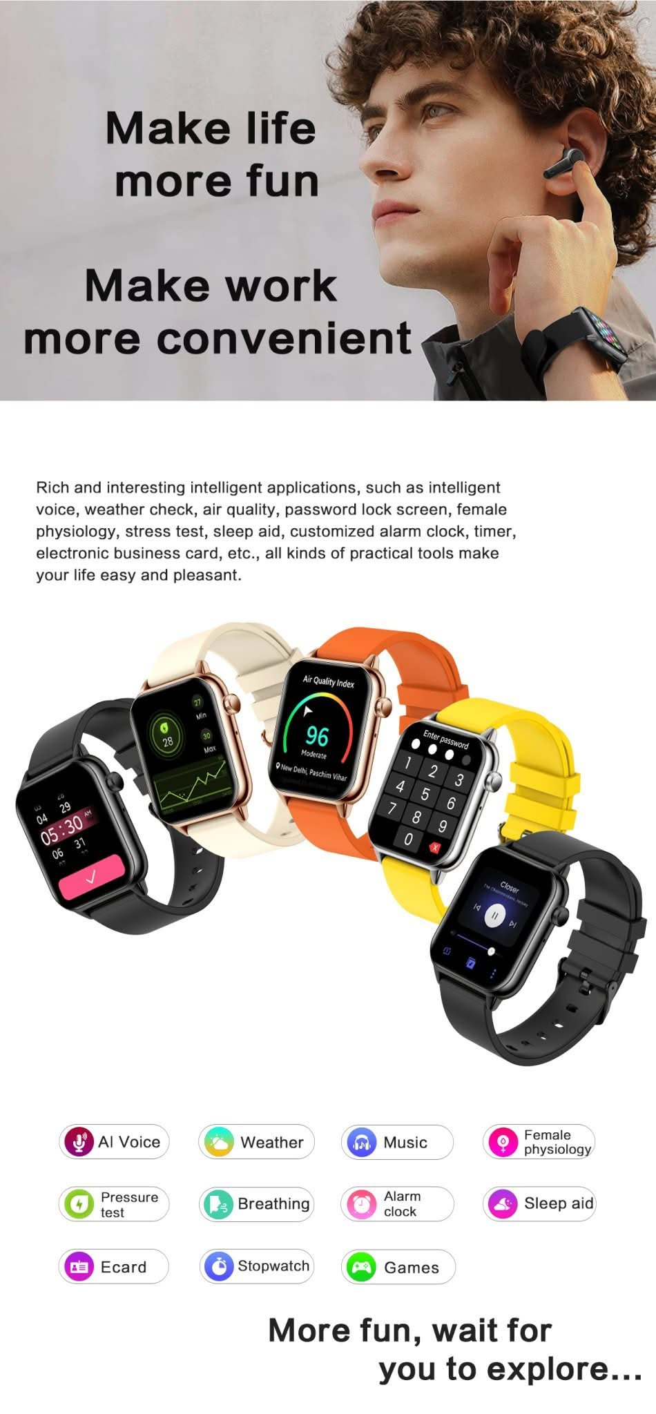 NBX T95 1.99"HD Large Screen Ultra-thin Metal Body Smart Watch--nbxstore--AMOLED-Android-apple smart watch-Smart Watch