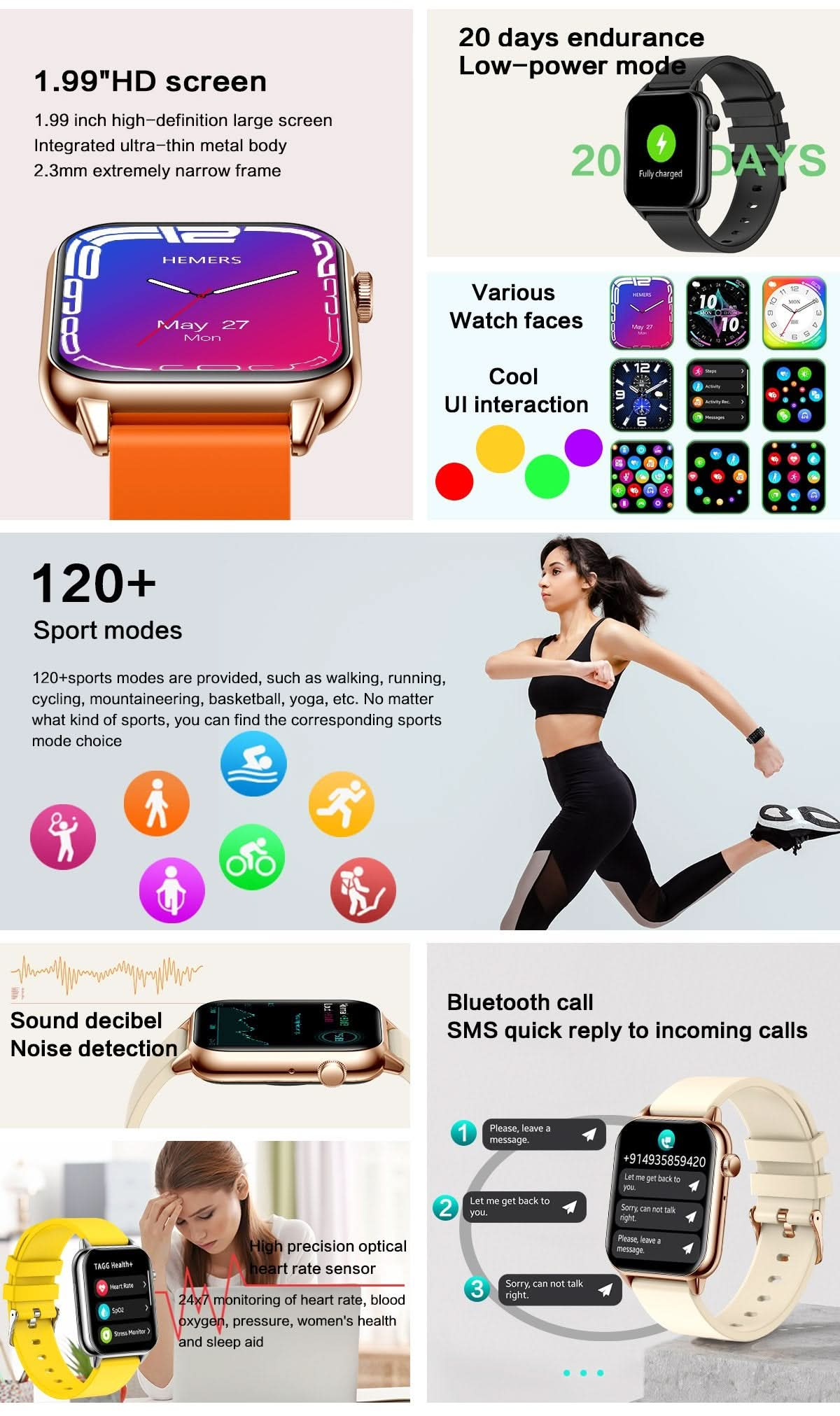 NBX T95 1.99"HD Large Screen Ultra-thin Metal Body Smart Watch--nbxstore--AMOLED-Android-apple smart watch-Smart Watch